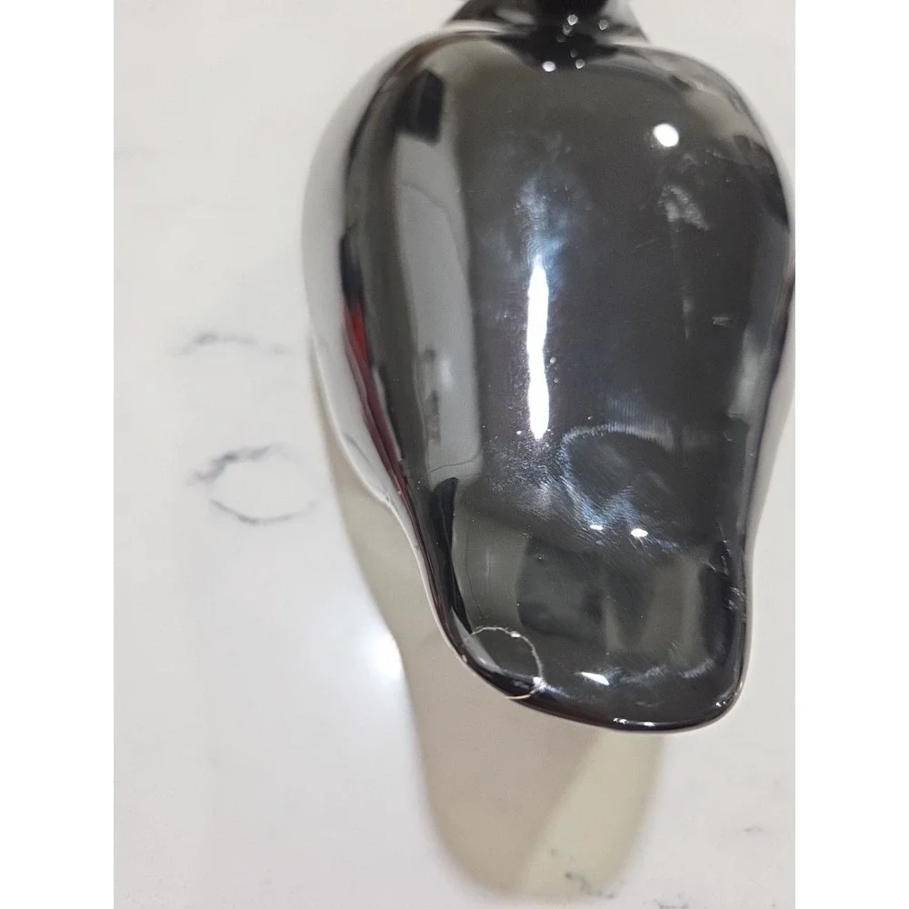 Vintage 1990s IKEA Black‎ Onyx Ceramic Decorative Duck Figure